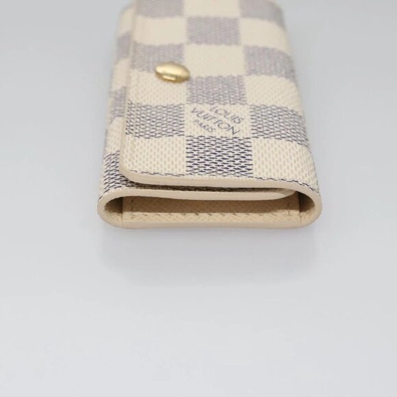LOUIS VUITTON Damier Azur Multi Cles 4 Key Case N60020 LV Auth BD247 - Picture 4 of 16